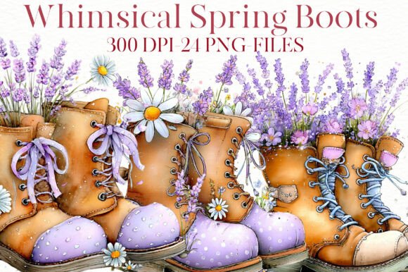 Download Whimsical Spring Boots Clipart - Spring boots Collection