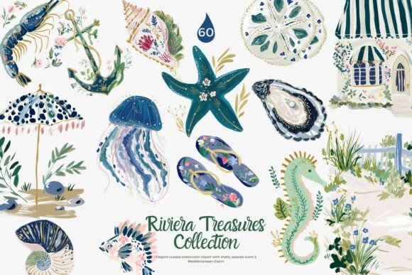 Download Mediterranean Coastal Clipart Png Set - Coastal Collection