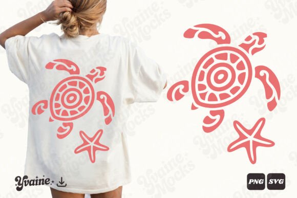 Download Boho Sea Turtle Coastal Summer PNG SVG - Coastal Collection