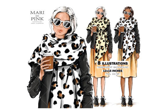 Download Girl with Coffee, Girl Illustration PNG - Girl illustration Collection