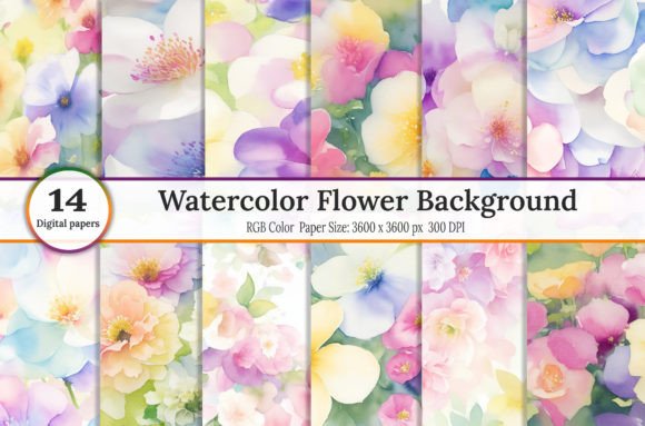Download Watercolor Flower Background - Flower background Collection