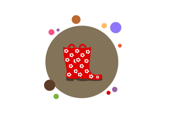 Download Spring Boots Flowers Circle Bubbles Icon - Spring boots Collection