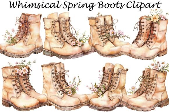 Download Whimsical Spring Boots Clipart - Spring boots Collection