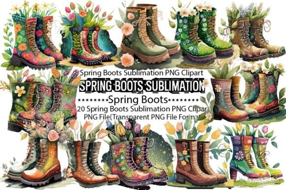 Download Spring Boots Sublimation Bundle - Spring boots Collection