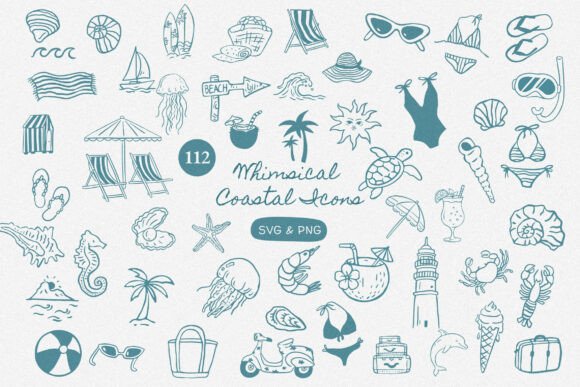 Download Coastal Summer Beach Bachelorette Set - Coastal Collection