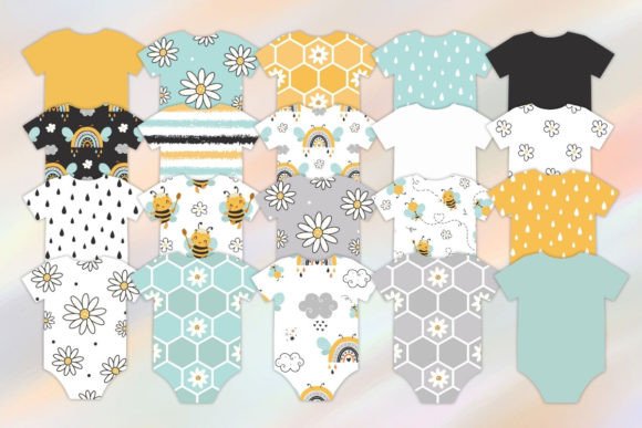 Download 20 CUTE BEE BABY ONESIE CLIPART PNG SET - Premium Resources