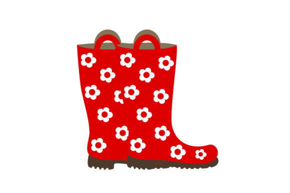 Download Spring Boots Flowers Flat Icon - Spring boots Collection