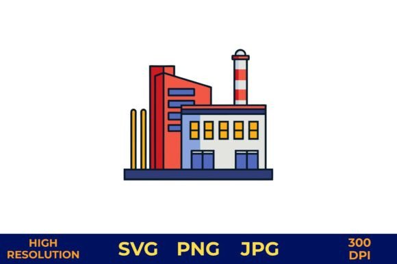 Download Industrial Factory Illustration Colors - Factory illustration Collection