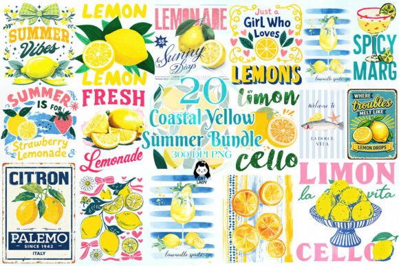 Download Coastal Yellow Lemon Summer Bundle - Coastal Collection