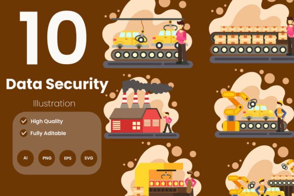 Download Factory Illustration Pack - Factory illustration Collection