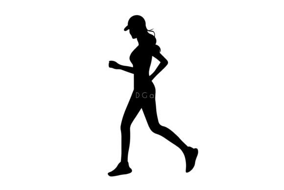 Download Silhouette of Running Girl Illustration - Girl illustration Collection