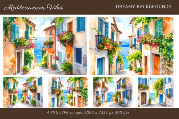 Download Mediterranean Vibes Coastal Street - Coastal Collection