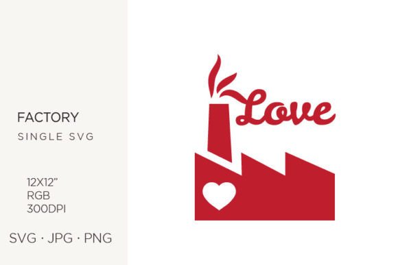 Download Heart Inside Red Factory Illustration - Factory illustration Collection